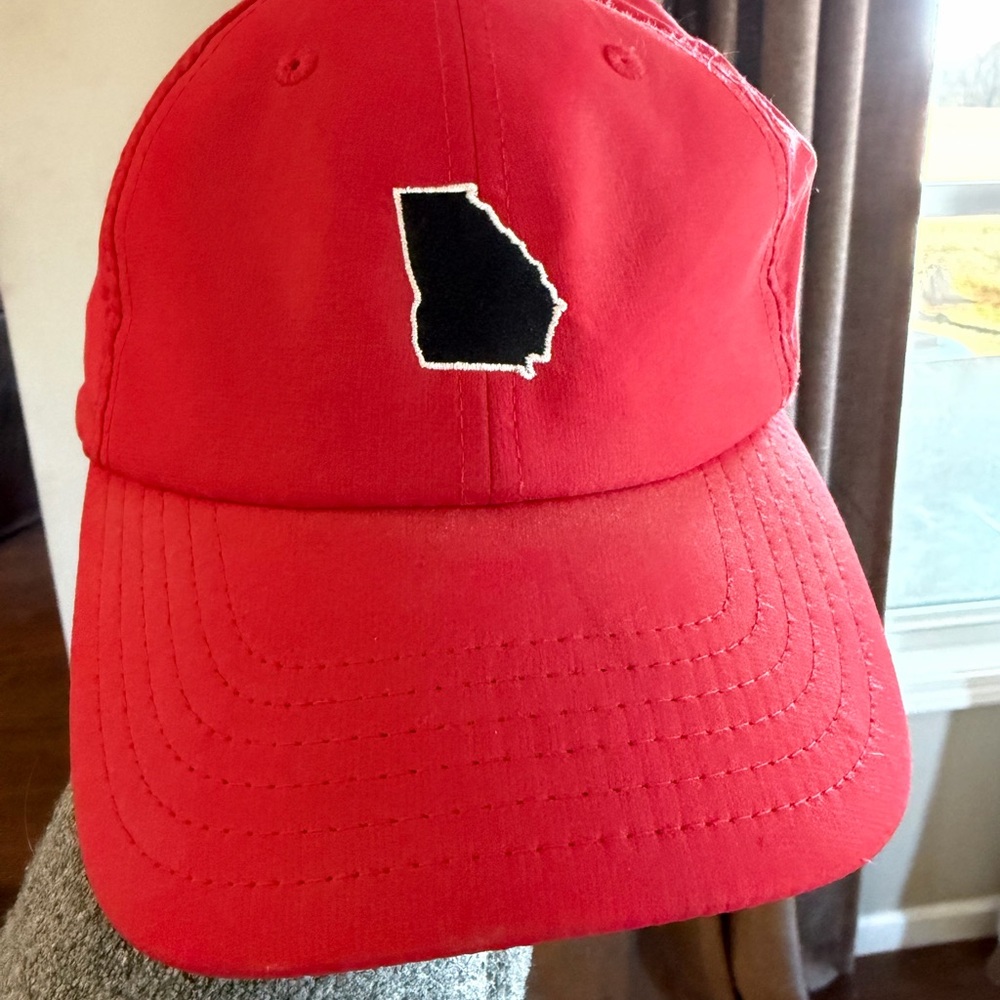 Red Georgia Embroidered Cap